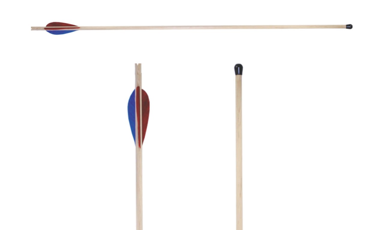Sportpfeil mit Pfropfen – 50 cm lang, befiedert mit Truthahnfedern Sportpfeil mit Pfropfen – 50 cm lang, befiedert mit Truthahnfedern von Holzspielerei
