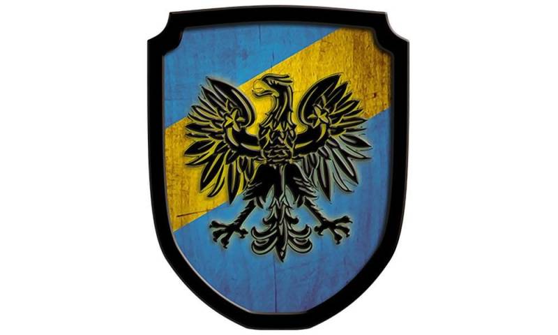 Wappenschild Adler, blau von Holzspielerei
