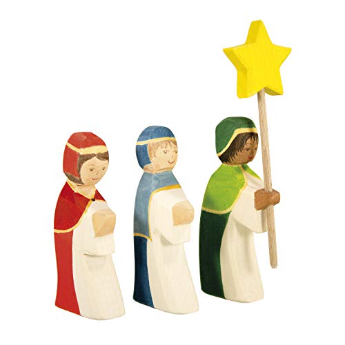 Holzspielwaren Ackermann Sternsinger aus Holz – Weihnachtsfiguren aus Handarbeit (im Set, 3-teiliges Holzspielzeug) von Holzspielwaren Ackermann