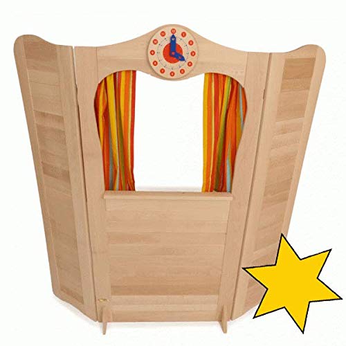 Holzspielzeug Peitz Kasperletheater Kinder-Spieltheater Puppentheater Kaspertheater 4001 Farbe Gestreift von Holzspielzeug Peitz