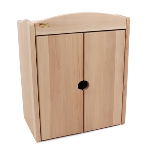 Kinder-Puppenschrank 5010 für Babypuppe - handgefertigt - Massivholz-Puppenmöbel von Holzspielzeug Peitz