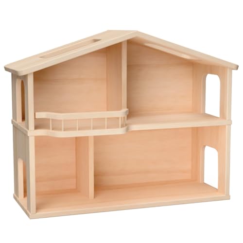 Puppenhaus ELSA 2-stöckig | Kinder-Holz-Puppenstube | Puppen-Spielzeug | 5031 von Holzspielzeug Peitz