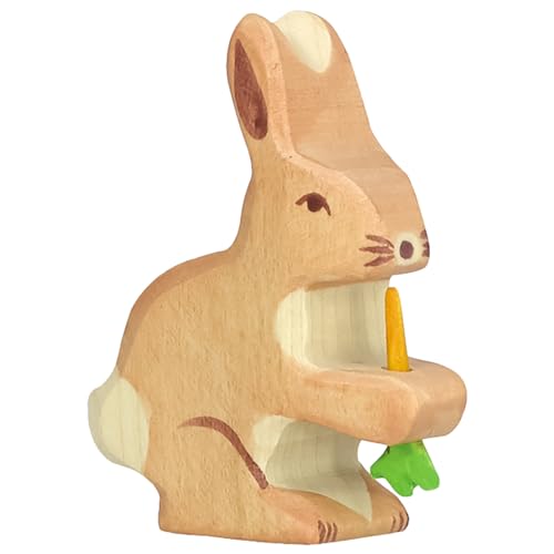 Holztiger Hase mit Karotte, 80102 von goki