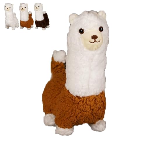 Alupi- My Cuddly Robot Alpaca, Realistic Alpaca Can Walk and Tail, Tilts Its Head, Realistic Alpaca Stuffed Animal, Cute Llama Stuffed Animal Gift, Easter Interactive Robot Alpaca, No battery(Light br von Homaskylynn