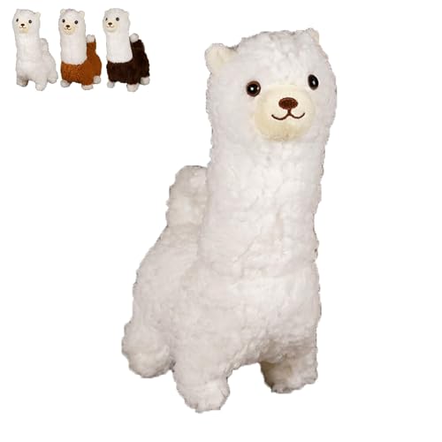 Alupi- My Cuddly Robot Alpaca, Realistic Alpaca Can Walk and Tail, Tilts Its Head, Realistic Alpaca Stuffed Animal, Cute Llama Stuffed Animal Gift, Easter Interactive Robot Alpaca, No battery(Weiß) von Homaskylynn