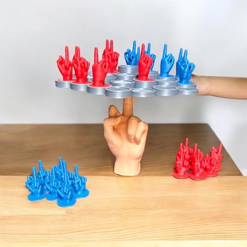 Balancespiel mit dem Mittelfinger, 3D-Brettspiel mit dem Mittelfinger für zwei Spieler, Brettspiel für Erwachsene für Party- und Familienspieleabende, Familien-Tischpuzzlespiel, interaktives Spielzeug von Homaskylynn