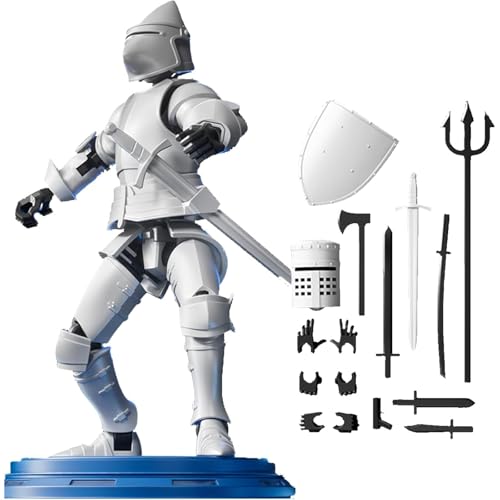 Dummy 13 Roboter-Actionfigur in Rüstung, mittelalterliche Ritter-Actionfigur der fünften Generation, mittelalterliche Ritter-Actionfigur mit Waffen und Schilden, magnetische Spielfiguren, Schreibtisch von Homaskylynn