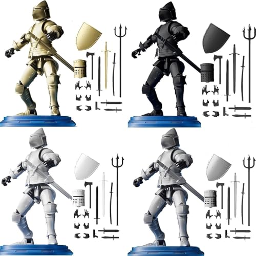 Dummy 13 Roboter-Actionfigur in Rüstung, mittelalterliche Ritter-Actionfigur der fünften Generation, mittelalterliche Ritter-Actionfigur mit Waffen und Schilden, magnetische Spielfiguren, Schreibtisch von Homaskylynn