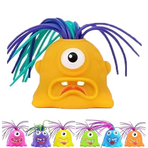 Gamyflaky Hair Pulling Monster, Hair Pulling Monster Toy, Hair Pulling Fidget Toys, Fun Different Screams Made by Hair Pulling, Anti Anxiety Toys and Venting Novelty Toys(Orange) von Homaskylynn