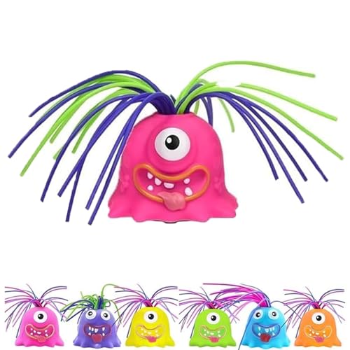 Gamyflaky Hair Pulling Monster, Hair Pulling Monster Toy, Hair Pulling Fidget Toys, Fun Different Screams Made by Hair Pulling, Anti Anxiety Toys and Venting Novelty Toys(Pink) von Homaskylynn