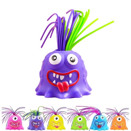 Gamyflaky Hair Pulling Monster, Hair Pulling Monster Toy, Hair Pulling Fidget Toys, Fun Different Screams Made by Hair Pulling, Anti Anxiety Toys and Venting Novelty Toys(Purple) von Homaskylynn