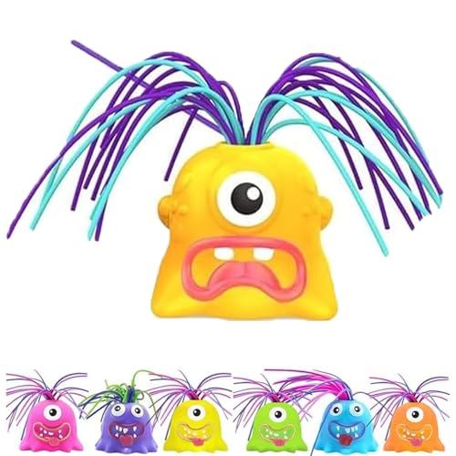 Gamyflaky Hair Pulling Monster, Hair Pulling Monster Toy, Hair Pulling Fidget Toys, Fun Different Screams Made by Hair Pulling, Anti Anxiety Toys and Venting Novelty Toys(Yellow) von Homaskylynn