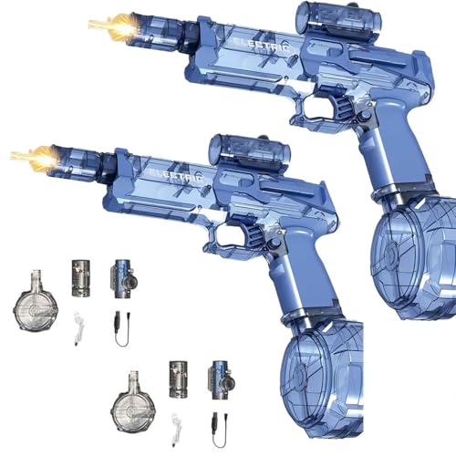 Ultimate Battle Blaster – motorisierte Wasserpistole mit großer Reichweite und interaktiver Beleuchtung, ergonomischem Griff, automatische Wasserpistolen, wiederaufladbare Wassersprühpistolen, Blaster von Homaskylynn