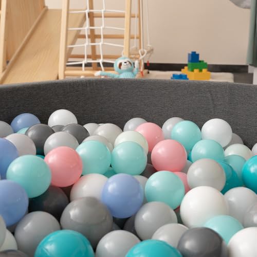 HOME DELUXE - Spielbälle Spin - Bälle für Bällebad - Pastellfarbe, 120 Stück I Babybälle Kugelbad Plastikbälle von Home Deluxe