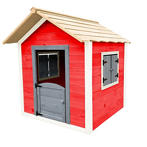 HOME DELUXE - Spielhaus - DAS KLEINE Schloss - 101 x 106 x 128 cm, FSC zertifiziertes Kinderspielhaus, TÜV Geprüft - inkl. Montagematerial I Gartenhaus Holzhaus Kinderhaus von Home Deluxe