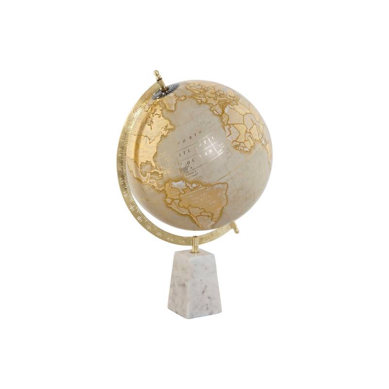 Terraqueo-Globus Home ESPRIT Weiß Gold PVC Marmor 27 x 25 x 40 cm von Home ESPRIT