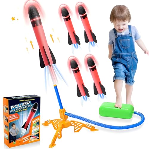 HomeDejavu Raketen Spielzeug für Kinder,Fußpumpe/Raketen Schaumstoff Outdoor Spielzeug,EIN lustiges Spiel im Freien Spielzeug, Kind Garten Spielzeug für 3-15 Jahre alt Jungen Mädchen Geschenk. von HomeDejavu