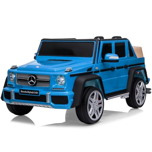 Mercedes-Maybach G650 12V Kinder-Elektroauto 3-5 km/h mit Fernbedienung Musik Kinderpedale vorwärts und rückwärts kindgerechte Leistung Blau von HomeMiYN