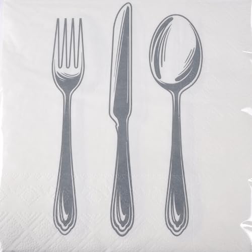 Homéa, Set mit 20 Papierservietten, 3-lagig, 33 x 33 cm, für den Haushalt von Homéa