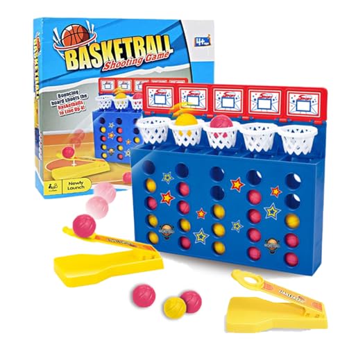 Homefantasy Bounce Ball Game,Gewinnt Spiel,Vier Gewinnt,Bounce Off Game,Bouncing Ball Tischspiel,4 Gewinnt Action,Mini Basketball Tischspiel,für Kinder, Familie und Party von Homefantasy