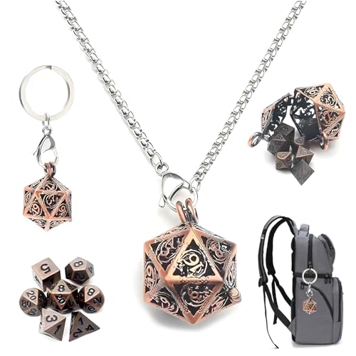 Homefantasy Würfel Set 4,Metall Spielwürfel Dungeons and Dragons Würfel Set Zubehör Geschenk Würfel Polyedrische Würfelset für Pathfinder Dungeons and Dragons Würfel von Homefantasy