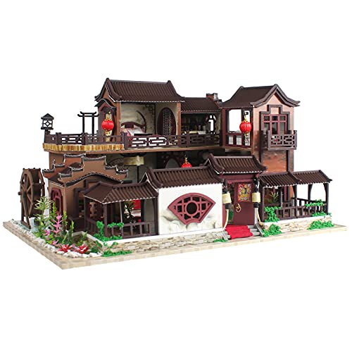 Homepatche Mini Holz Möbel Kit Datang Ancient Town Chinesischer Stil Gebäude Modell Montage Ideal für Erwachsene und Jugendliche Dekorative Handwerk von Homepatche