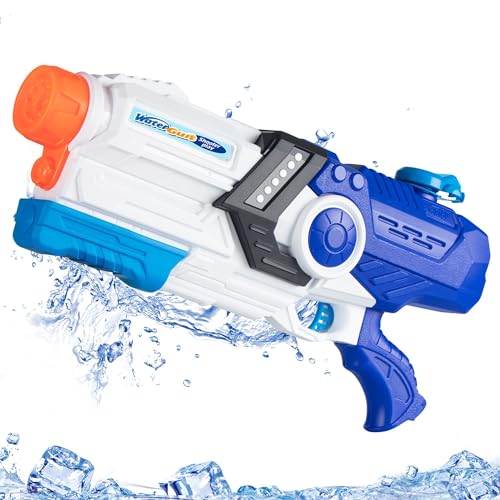 Homewit Wasserpistole Wasserspritzpistole Wasser Spielzeug Pistole mit großer Reichweite 8 Meter 2000ml für Kinder und Erwachsene, Perfekt für Pool- und Gartenpartys von Homewit