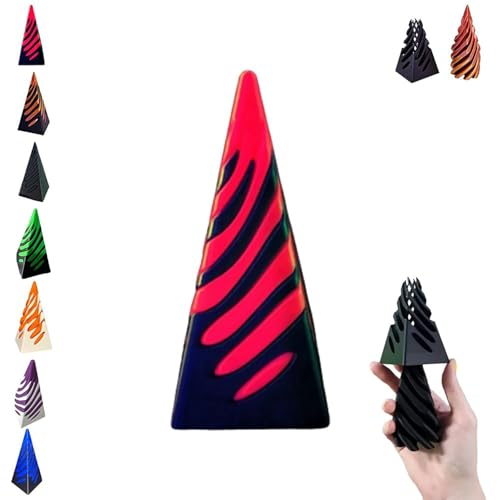 Impossible Pyramid Passthrough Sculpture, Helix Nut Spiral Cone Fidget Toy, pass through pyramid fidget toy, MINI Vortex Thread Illusion, Desktop Deco Souvenir Gift von Homgo