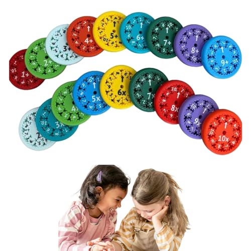 Math Fidget Spinners, Math Facts Fidget Spinners, Spinners for Math Games, Stressabbau Mathe Zahlen Spinner Sensorisches Spielzeug for Boys and Girls von Homgo