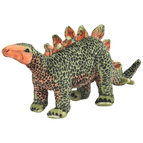 Homgoday Haus Möbel Dinosaurier Stegosaurus aus Plüsch stehend grün und orange XXL Puppenzubehör Plüschpuppen von Homgoday