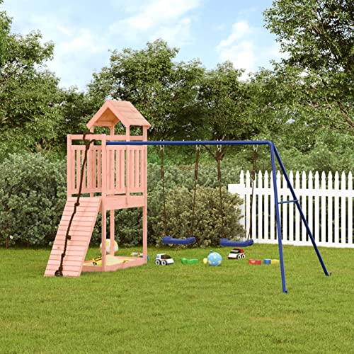 Homgoday Outdoor-Spielset aus Massivholz von Douglas, Outdoor-Spiel für Kinder, Haus auf Stelzen, Waldhaus, Gartenspiele X11 von Homgoday