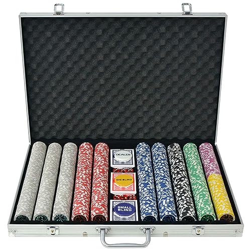 Homgoday Poker Set mit 1000 Aluminium Chips von Homgoday