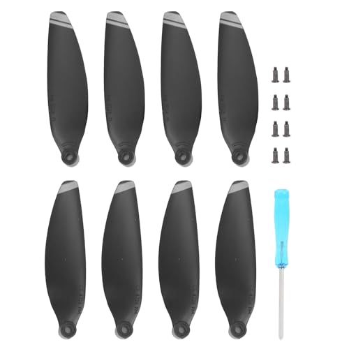 Hominas 2 Paar Propeller Ersatz Ersatzteil PC Mini Propeller Drohnenzubehör Passend für Mini 2 (Silberner Rand) von Hominas