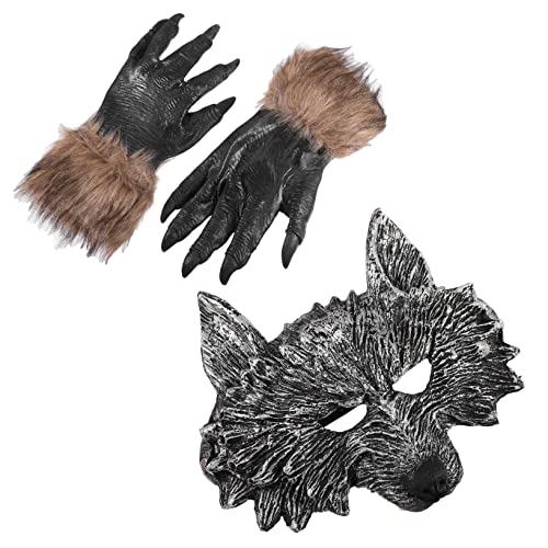 Homoyoyo 1 Satz Handschuhe Der Werwolfmaske Ballhandschuhe Halloween-werwolf-handschuhe Halloween-handschuh-kombination Halloween-wolfsmaske Werwolf-maske Requisiten Vinyl Teufel von Homoyoyo