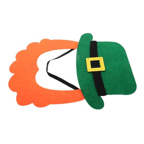 Homoyoyo 1 Satz Lustige Gefälschte Schnurrbartaufkleber St Patricks Day Schnurrbart Bart-Halloween St Patricks Day Favors St Patricks Day Partyzubehör Lustige St. Patricks Day-hüte Gefühlt von Homoyoyo