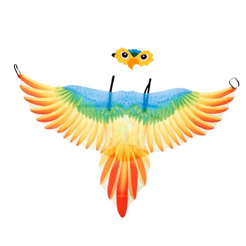 Homoyoyo 1 Satz Papageienflügel-Umhang Vogelkostüm Adler kinderkostum halloween Theater Requisiten Papageienflügel Kostüm Requisite Cosplay-Kleidung für Stoff Orange von Homoyoyo