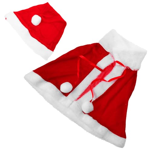 Homoyoyo 1 Satz Santa Cape Party Cosplay Kostüm () Weihnachtsaufkleber Weihnachten Weihnachtskostüm Weihnachtsbaum Kleid Winter Weihnachtszauber Weihnachtsumhang Plüsch Stoff Rot von Homoyoyo