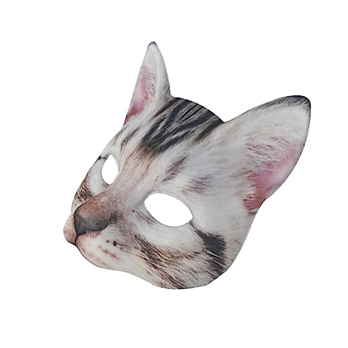 Homoyoyo 1 Stück Kostüm Maskerade Katze Gesichtsmaske halloween masken katzenmaske halloweenmaske halloween gesichtsmaske tiermasken Wolfsmaske Katzenkostüm für Halloween-Maske Blue von Homoyoyo