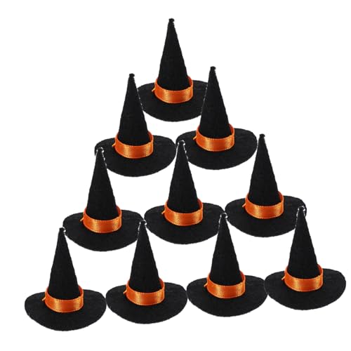 Homoyoyo 10 Stck. Teiliges Mini Hexenhut aus Filz Kleine Halloween Hüte Dekorativ und Bequem für Halloween Party Cosplay und Kreative Bastelideen Homoyoyo 10 Stck. Teiliges Mini Hexenhut aus Filz Kleine Halloween Hüte Dekorativ und Bequem für Halloween Party Cosplay und Kreative Bastelideen von Homoyoyo