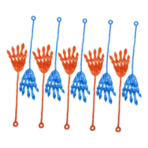 Homoyoyo 10 Stück Elastische Halloween Klebehände aus TPR Dehnbare Haftende Skeletthände in Blau und Orange Partyzubehör für Gruselige Deko und Scherzartikel Partys Homoyoyo 10 Stück Elastische Halloween Klebehände aus TPR Dehnbare Haftende Skeletthände in Blau und Orange Partyzubehör für Gruselige Deko und Scherzartikel Partys von Homoyoyo