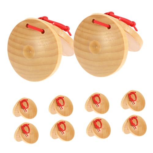Homoyoyo 10 Stück Teiliges Holz Kastagnetten für Handliche Finger Percussion Instrumente mit Professionellem Orff Inspiriertes Lernspielzeug für Frühe Musikbildung für Kleinkinder und Homoyoyo 10 Stück Teiliges Holz Kastagnetten für Handliche Finger Percussion Instrumente mit Professionellem Orff Inspiriertes Lernspielzeug für Frühe Musikbildung für Kleinkinder und von Homoyoyo