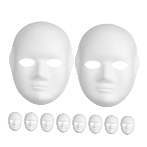 Homoyoyo 10 Stück Weiße Papiermasken Vollflächig Blanko Bemalbar DIY Kostüm Masken für Maskerade Karneval Halloween Kreative Bastelprojekte für Frauen und Partys Homoyoyo 10 Stück Weiße Papiermasken Vollflächig Blanko Bemalbar DIY Kostüm Masken für Maskerade Karneval Halloween Kreative Bastelprojekte für Frauen und Partys von Homoyoyo