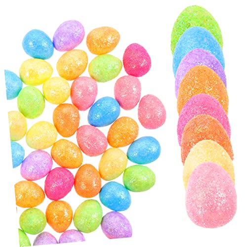 Homoyoyo 100 Stück Glitzer Ostereier Mini Schaum Eier Für Ostern Deko - Party Favors Und Bastelprojekte - Bunte Zufällige Farben Für Kreative Ideen Und Fröhliche Feiern von Homoyoyo