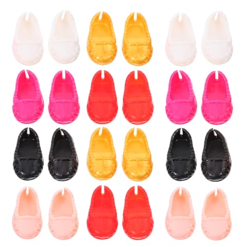 Homoyoyo 12 Paare Miniaturpuppenschuhe Für Puppen -Chic -Figurenschuhe Zum Anziehen Niedlicher Mini -Vorräte Für Figur -Accessoires Und Handwerk Winzig von Homoyoyo