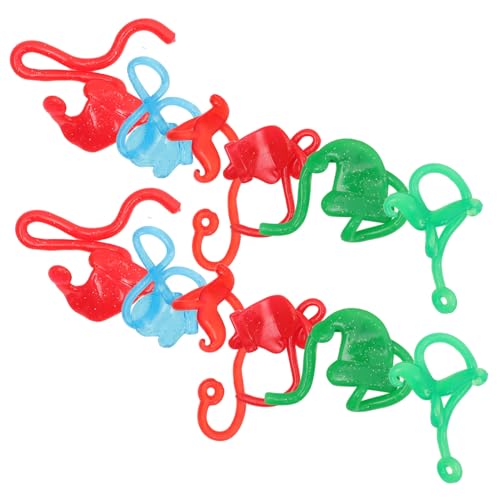 Homoyoyo 18 Stück Teiliges Weihnachts Stretchspielzeug Elastisches TPR Kletterspielzeug mit Weihnachtsmütze Handschuh Schnurrbart Klebrige Decken Fenster Spielzeuge als Party Mitgebsel und Homoyoyo 18 Stück Teiliges Weihnachts Stretchspielzeug Elastisches TPR Kletterspielzeug mit Weihnachtsmütze Handschuh Schnurrbart Klebrige Decken Fenster Spielzeuge als Party Mitgebsel und von Homoyoyo