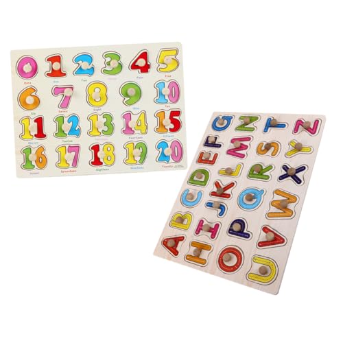 Homoyoyo 2 Satz Montessori Holz ABC und Zahlenpuzzle Lernspielzeug aus Langlebigem Holz mit Bunten Buchstaben und Zahlen Knöpfen für Frühkindliche und Motorische Entwicklung Homoyoyo 2 Satz Montessori Holz ABC und Zahlenpuzzle Lernspielzeug aus Langlebigem Holz mit Bunten Buchstaben und Zahlen Knöpfen für Frühkindliche und Motorische Entwicklung von Homoyoyo