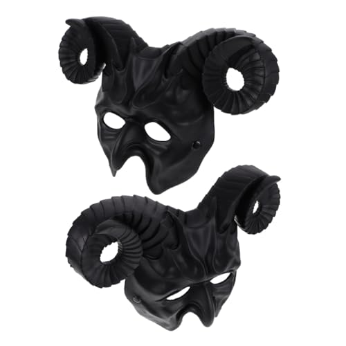 Homoyoyo 2 Stück Ox Horn Mask mit Hörnern Leichte Halbe Gesichtshälfte Atmungsaktiv für Halloween Festival Cosplay und Themenparty Dekoratives Teufelsmasken Zubehör für Erwachsene Homoyoyo 2 Stück Ox Horn Mask mit Hörnern Leichte Halbe Gesichtshälfte Atmungsaktiv für Halloween Festival Cosplay und Themenparty Dekoratives Teufelsmasken Zubehör für Erwachsene von Homoyoyo