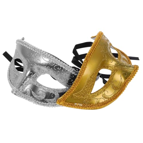 Homoyoyo 2 Stück Plastikmaske Augenmaske Herrenbekleidung Halbmaske Dekorationen Für Maskerade-partys Mascarade-maske Partyzubehör Abschlussball Maske Maskenmaske Für Paare Plastik von Homoyoyo