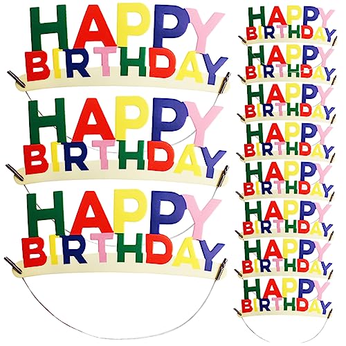 Homoyoyo 20 Stück Happy Birthday Hüte Für – Bunte Geburtstagskronen Für Klassenzimmerfeiern - Ideal Für Kreative Geburtstagsfeste - Größe 71 x 28 Zoll Fröhliches Design von Homoyoyo