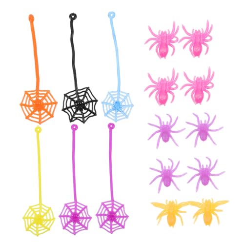 Homoyoyo 24 Stück Teiliges Halloween Bunte Flexible Spinnen und Dehnbare Spinnennetze Realistische Party Deko Langlebige TPR Spielzeuge für Halloween Streiche und Partys Homoyoyo 24 Stück Teiliges Halloween Bunte Flexible Spinnen und Dehnbare Spinnennetze Realistische Party Deko Langlebige TPR Spielzeuge für Halloween Streiche und Partys von Homoyoyo